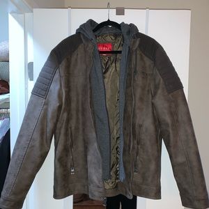 Men’s Guess Clint Faux-Suede Moto Jacket